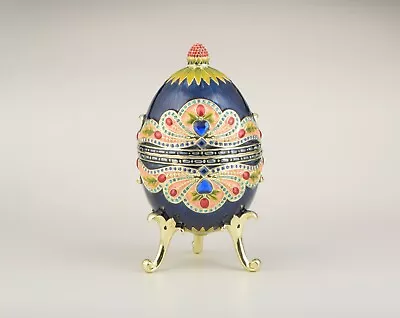 Music Large Faberge Egg Trinket Box  Handmade By Keren Kopal Austrian Crystals • $265