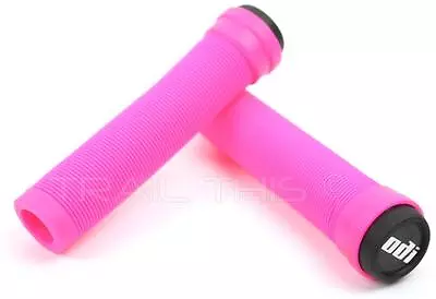 ODI Soft Flangeless Longneck Grips - Pink - Softies For BMX Bikes Scooters 135mm • $11.95