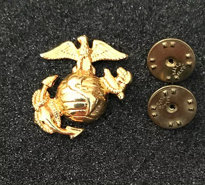 US Marine Corps USMC Collar EGA Gold Tone Clutch Back Insignia Pin • $3.49