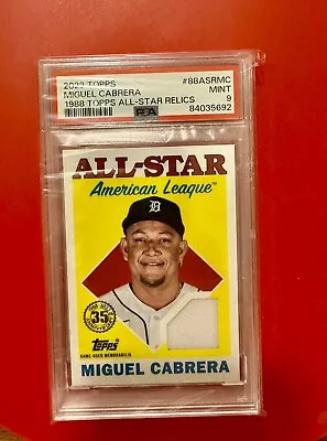 2023 Topps Miguel Cabrera 1988 Topps Baseball All-Star Relic Psa 9 • $50