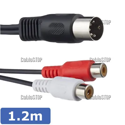 5 Pin DIN To RCA Cables Bang & Olufsen B&O NAIM QUAD Lead • £3.95