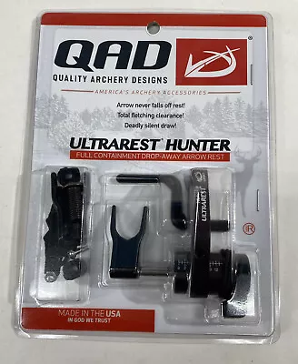 New QAD Ultra Rest Hunter Black RH Full Containment Fall Away Arrow Rest • $54.95