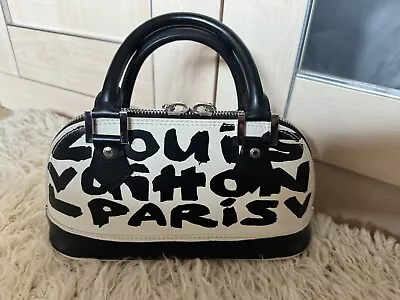 Used VVGC Louis Vuitton Graffiti Alma BB Black White 2001 RARE!!! • £490