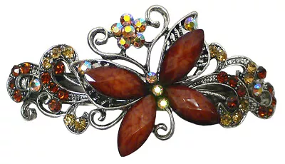 JCGY Butterfly Barrette With Beads And Crystals Hair Clip For Women U86800-0053 • $8.99