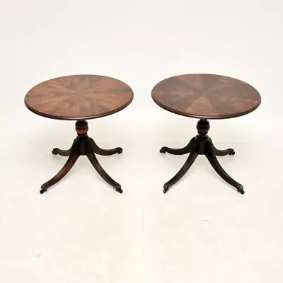 Pair Of Antique Regency Style Mahogany Side Tables • £575