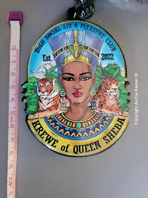 Krewe Of Zulu  2024  Queen Of Sheba Medallion Bead Mardi Gras New Orleans  • $9.99