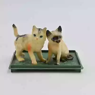 Vintage Mid Century Modern Miniature Cats Plastic Figure • $18