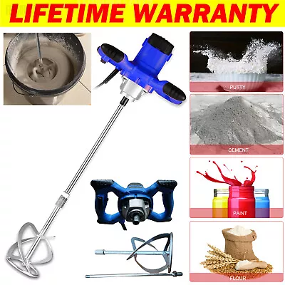£43.02 • Buy Electric Plaster Paddle Mixer Drill Mortar Paint Cement Stirrer Whisk 2600W 240v