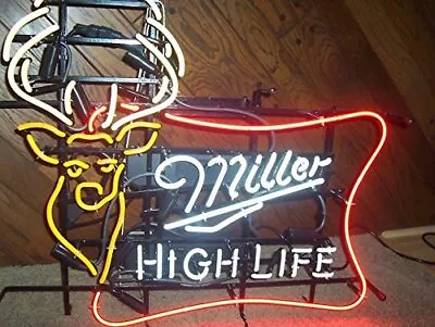 New Miller High Life Outdoors Deer Stag Buck Beer Bar Neon Light Sign 24 X20  • $220.49