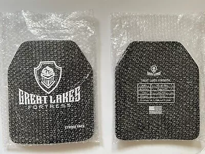 Level 3+ 10x12 Mosaic Ceramic/PE Ballistic Armor Plate  Pair For Tactical Vest  • $199.98