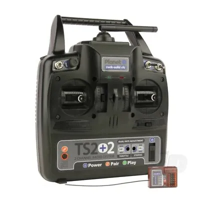 Planet TS2+2 2.4GHz 3 Channel RC Classic Stick Style Transmitter & Receiver New • £54.99