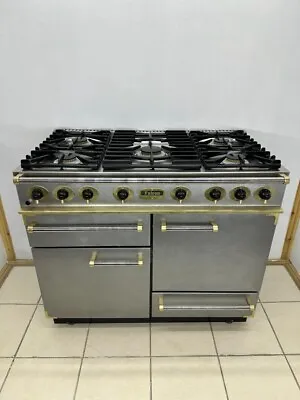 FULL GAS FALCON 110CM RANGE COOKER IN STAINLESS STEEL AND BRASS.  Ref-R8 • £2499