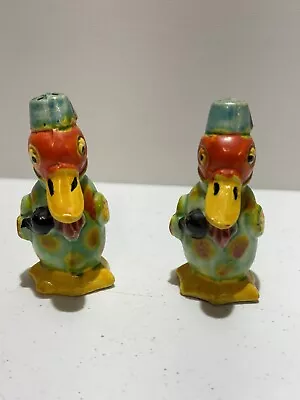 Vintage Mid Century Ceramic Duck Platypus Salt & Pepper Shakers Japan • $15