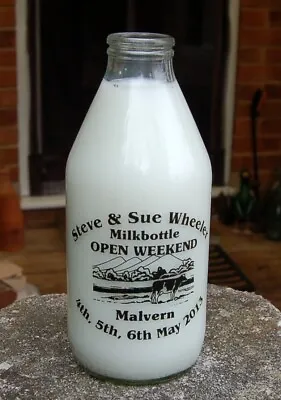 Milk Bottle :  Lovely Rare OPEN DAY Steve Wheeler MALVERN Dairy • $12.42