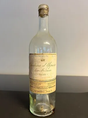 Very Rare Château D' Yquem 1934 Empty Wine Bottle. • £150