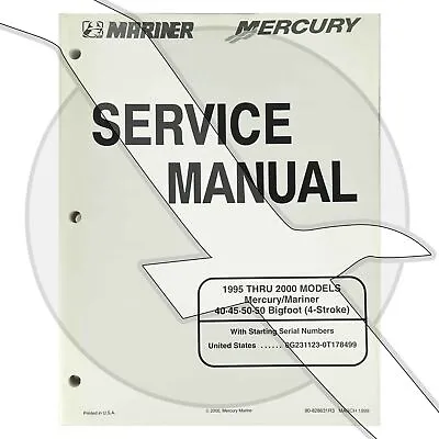 $78.99 • Buy Mercury Marine Outboard 40-50hp 4-Stroke Service Manual 90-828631R3