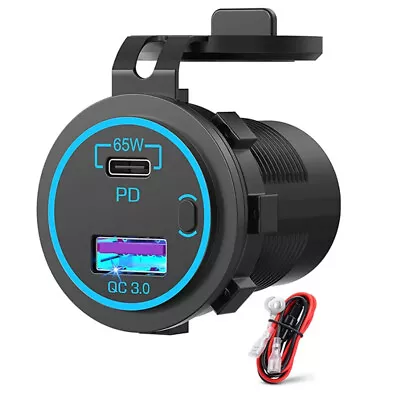 65W PD 12V USB Outlet For Laptop Car Charger Socket Multi Port Outlet Adapter AU • $24.99