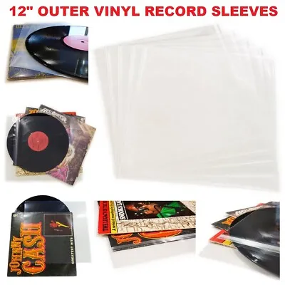 12  Plastic Polythene Record Sleeves Outer Vinyl Covers Gatefold Lp Blake Albums • £47.99