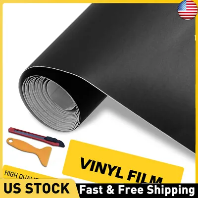 Matte Flat Black Vinyl Film Wrap Sticker Decal Bubble Free Air Release Channel • $11.99