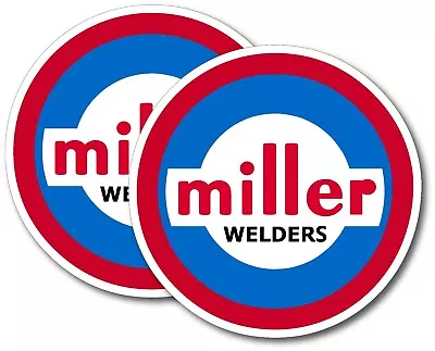 2x Miller Welder 1960 Decal Sticker 3m Usa Made Truck Vehicle Window Wall Car • $3.99