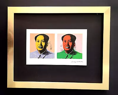 Andy Warhol + Signed 1984  Mao China  Print Mounted & Framed + Buy It Now! • $149