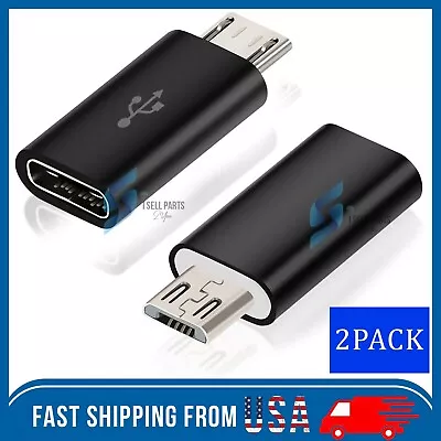 2 Pack USB 3.1 Type C Female To Micro USB Male Adapter Converter Connector USB-C • $2.27