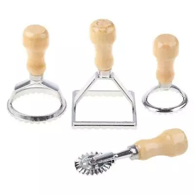 £9.99 • Buy Ravioli Stamp Set, Ravioli Cutters With Wooden Handle And Fluted Edge Pastry Cut