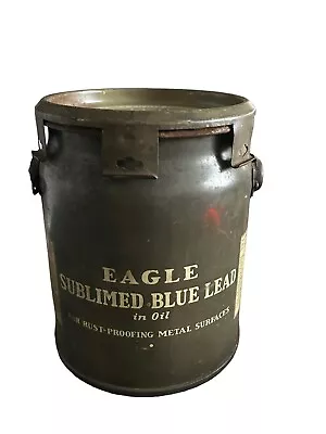 Vintage Eagle Sublimed Blue In Oil Can Green Empty Just The Can • $26.99