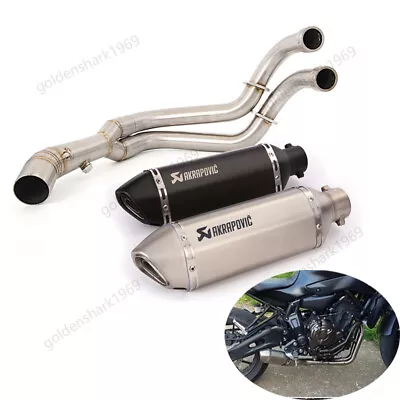 For Yamaha MT-07 FZ07 XSR700 Full Exhaust System Header Pipe Muffler Silencers • $204.29