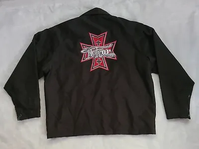 Vintage No Fear Men Jacket XL 90s BMX Moto Skate X Games Embroidered Black • $90