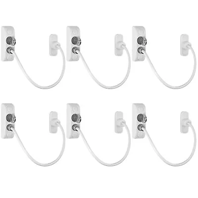 6Pcs Window Door Restrictor Child Baby Safety Security Lock Cable Catch Wire • £9.99