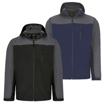 Mens Soft Shell Water Resistant Smart Classic Performance Jacket Coat M-3XL • £19.99