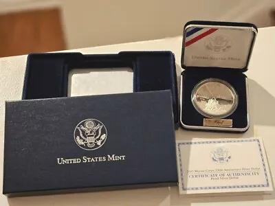 2005 UNITED STATES MARINE CORPS 230th ANNIV SILVER DOLLAR PROOF SET- W/COA&Box • $99