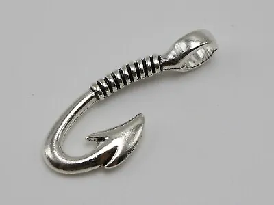 10 Pcs Tibetan Silver Tone S Fish Hook Clasp For Leather Cord Craft • $2.64