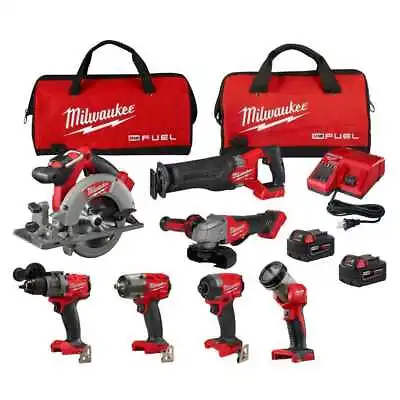 Milwaukee 3697-27 M18 Fuel X 18V Lithium-Ion Cordless Brushless 7-Tool Combo Kit • $1039