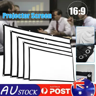 $37.80 • Buy Foldable Projector Screen Portable Indoor Home Party Movie Cinema 16:9 HD 1080P