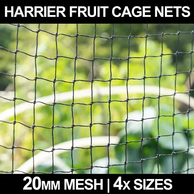 Harrier Fruit Cage 20mm Netting [4x Sizes] | ANTI BIRD / VERMIN GARDEN NETTING • £22.99