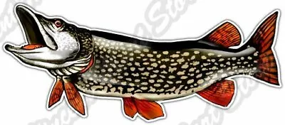 Pike Swimming Musky Fishing Fish Car Bumper Window Vinyl Sticker Decal 7 X3  • $3.85