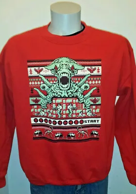 $69.69 • Buy Contra Ugly Christmas Sweater Red Large Nintendo NES Sweatshirt Xmas Rare HTF