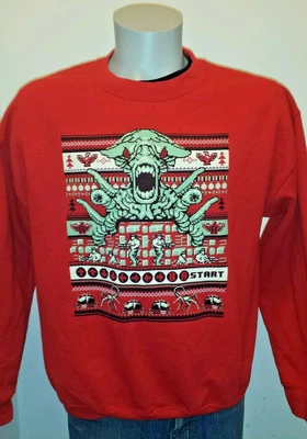 $81.99 • Buy Contra Ugly Christmas Sweater Red Large Nintendo NES Sweatshirt Xmas Rare HTF