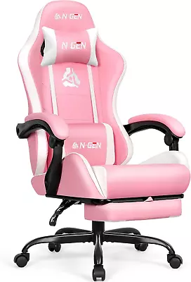 N-GEN Video Gaming Chair With Footrest High Back Ergonomic Comfortable Office Co • $176.56