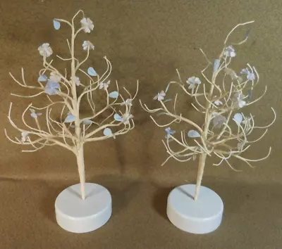 Pair Of Vintage Department 56 Wire Frame Spring Easter TREE 15  Tall • $14.99