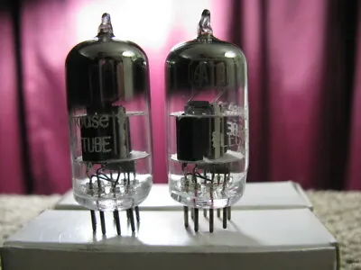 $17.88 • Buy 2 NOS 6AT8 Black Plates, Top D Getter, Westinghouse Canada - Tested Vacuum Tubes