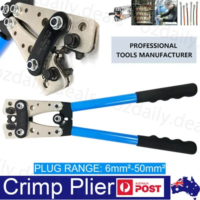 $26.15 • Buy 6-50mm² Wire Crimper Cable Crimping Plier Terminal Anderson Plug Crimp Tool New