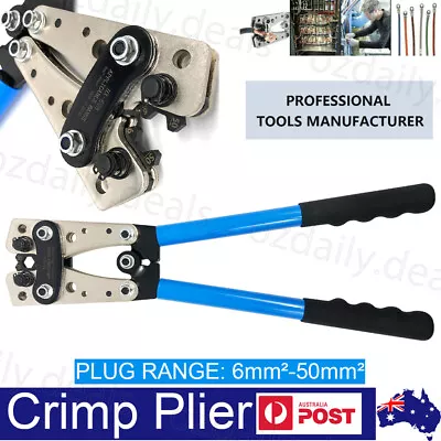 6-50mm² Wire Crimper Cable Crimping Plier Terminal Anderson Plug Crimp Tool New • $23.99