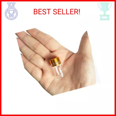 Luo House 10pcs 16x26mm Tiny Mini Small Clear Bottles Glass Vials 2.0ml 1/2 Dram • $11.99