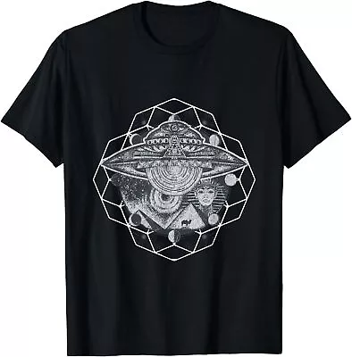 NEW LIMITED Sacred Geometry Shirt Abstract Spiritual UFO Space Tee T-Shirt S-3XL • $18.99