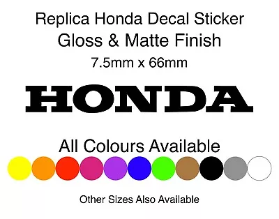 Honda Replica Fairing Panel Bellypan Decal Sticker Pair 7.5mm X 60mm  • £2.75