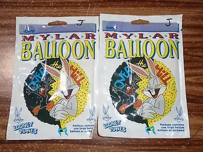 Set Of 2 Vintage Anagram 18  Bugs Bunny Over The Hill Birthday Foil Balloons • $7.99