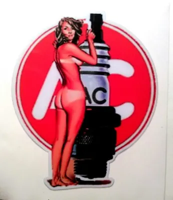 AC Delco Pinup Girl Sticker Decal Hot Rod Rat Rod Vintage Look Car Truck Drag 16 • $3.99